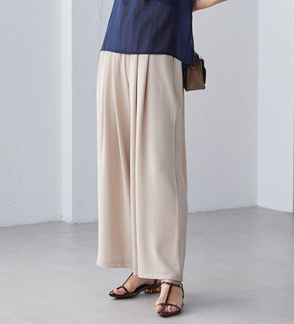 RANAN（ラナン）の「ひんやり！リラックスタックワイドパンツ（ワイドパンツ・ガウチョ）」｜詳細画像