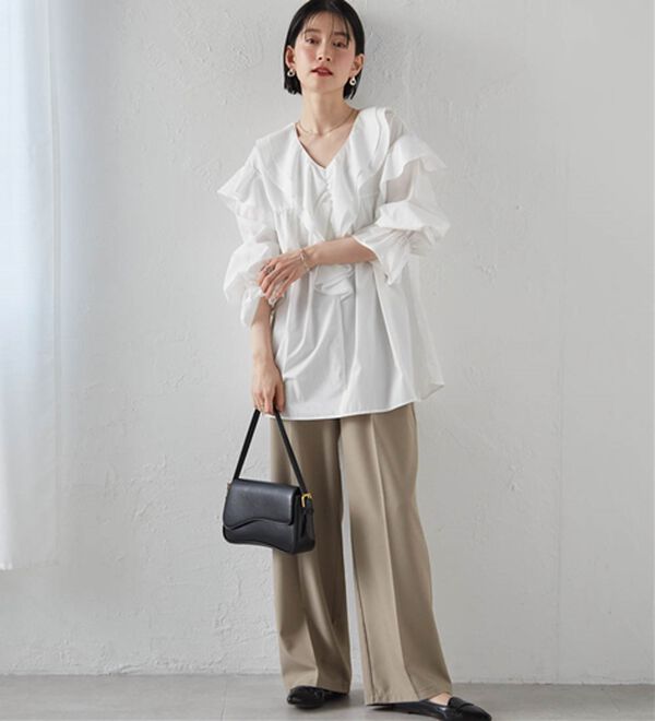 RANAN（ラナン）の「ビッグカラーフリルブラウス（ブラウス）」｜詳細画像