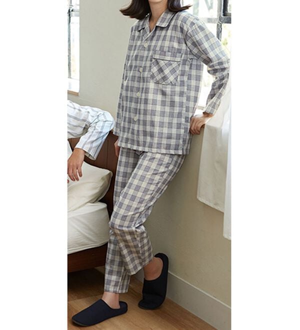 「日本製ひんやり綿１００％播州織パジャマ（メンズルームウェア）」｜詳細画像