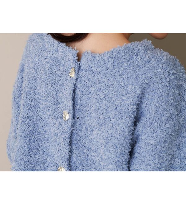 RANAN（ラナン）の「前後2WAYリボンヤーンショート丈カーディガン（ニットカーディガン）」｜詳細画像