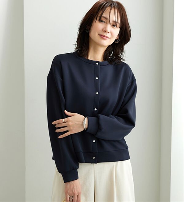 BELLUNA（ベルーナ）の「きれい見えスナップボタンカーディガン（ニットカーディガン）」｜詳細画像