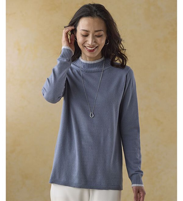 BELLUNA（ベルーナ）の「チクチクしない！ラメ入りウォッシャブルセーター（ニット・セーター）」｜詳細画像