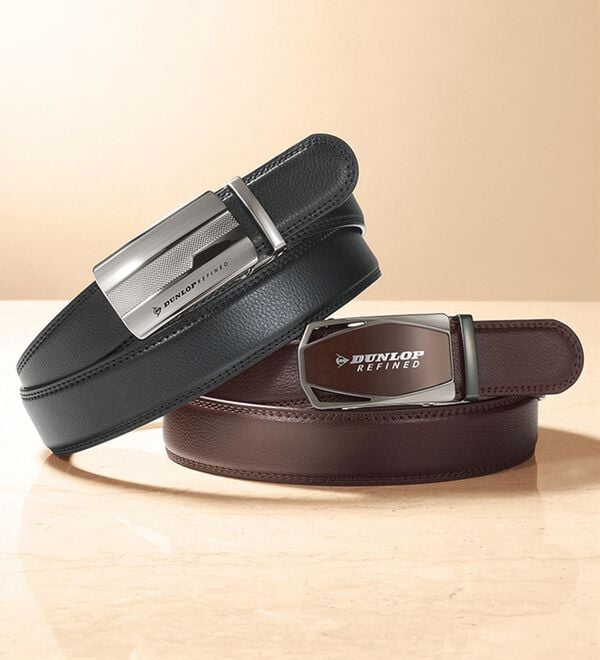 「【２本組】＜ダンロップ・リファインド＞らくらく着脱ベルト（メンズベルト）」｜詳細画像