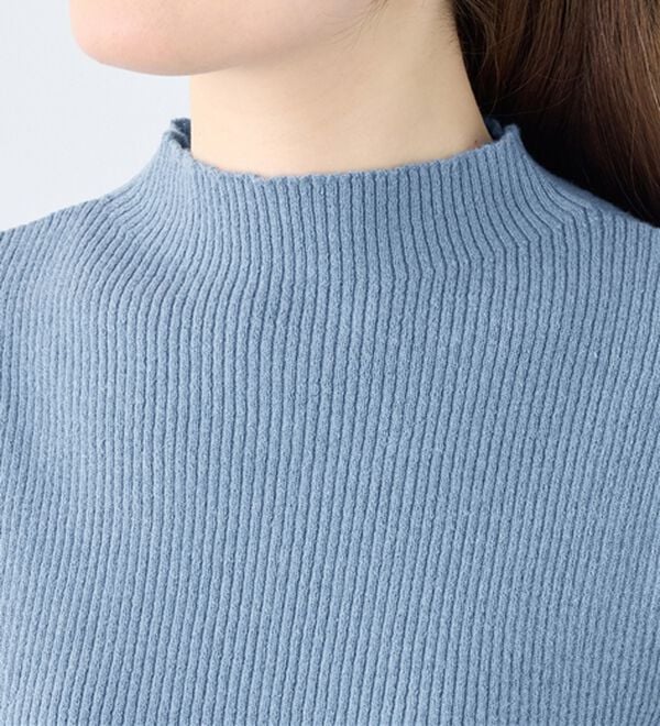 alotta（アロッタ）の「パチパチしにくい！洗える袖シアー切替ニットプルオーバー（ニット・セーター）」｜詳細画像