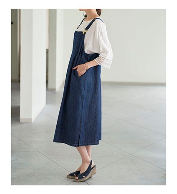 BELLUNA（ベルーナ）の「大人のデニム素材サロペット（ジャンパースカート）」｜詳細画像