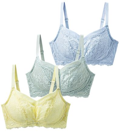 LAVIENNE（ラヴィエンヌ）の「【３色組】風が通る！ムレにくいエアリーブラ（ブラジャー）」