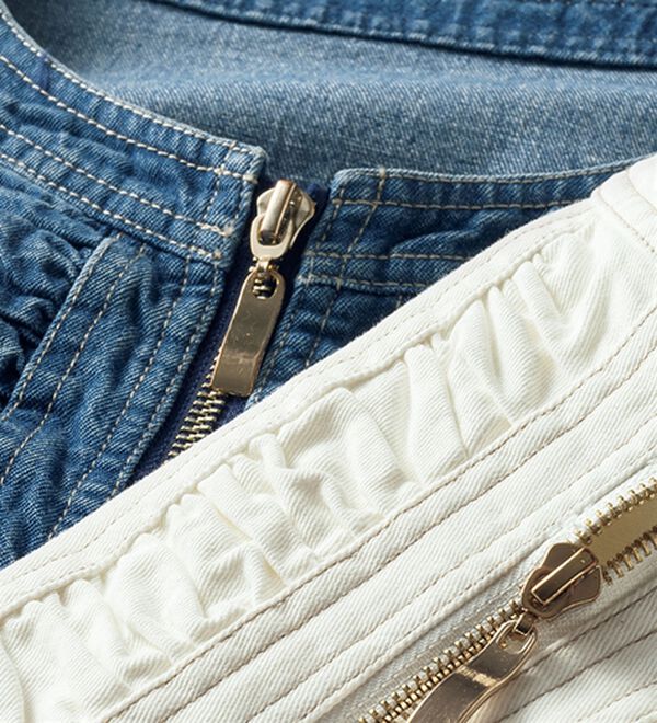 ルフラン（ルフラン）の「ギャザー使いデニムコート（ハーフコート）」｜詳細画像