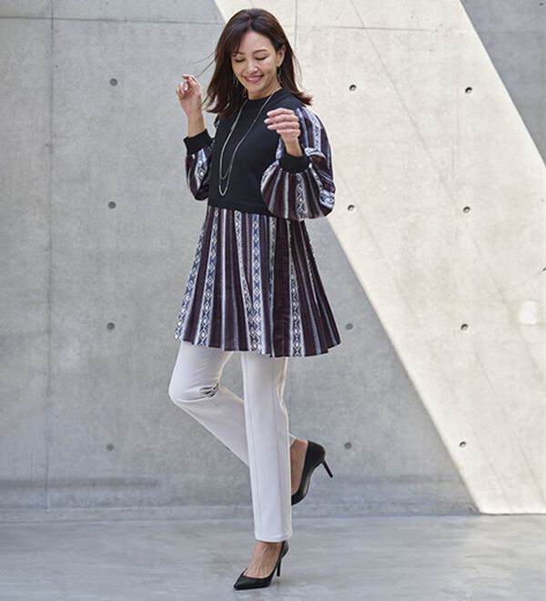 BELLUNA（ベルーナ）の「すっきり伸びる！ハイテンション美脚パンツ　ブーツカット（フルレングスパンツ）」｜詳細画像