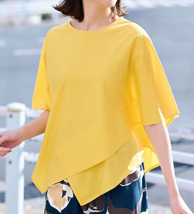 RANAN（ラナン）の「ひんやり！スクエアヘムカットソー（Tシャツ）」