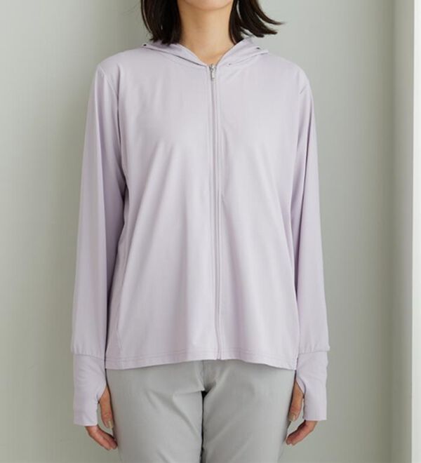 BELLUNA（ベルーナ）の「【接触冷感/UV対策/軽量】ヒンヤリ＆UV対策軽量パーカー（パーカー）」｜詳細画像