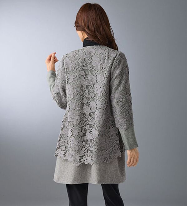 BELLUNA（ベルーナ）の「ケミカルレース使い重ねデザインジャケット（その他ジャケット）」｜詳細画像