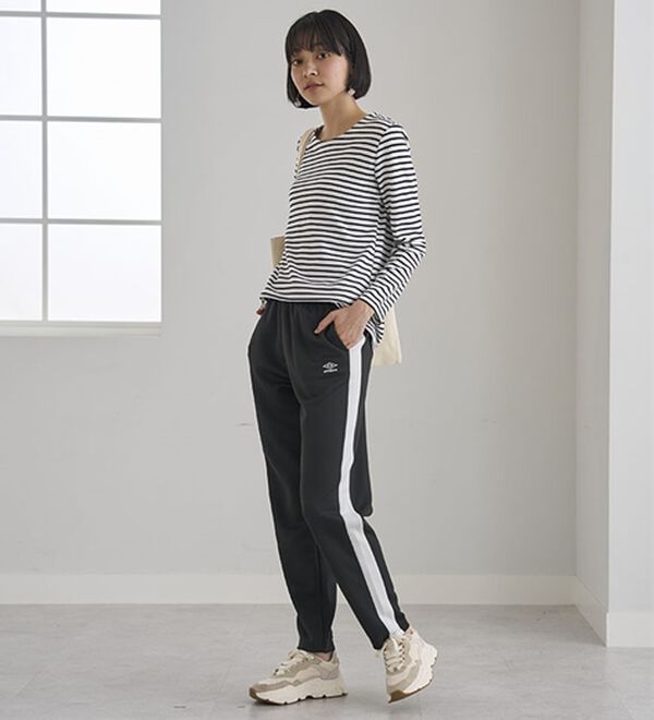 BELLUNA（ベルーナ）の「＜ｕｍｂｒｏ＞ジャージーラインパンツ（その他パンツ）」｜詳細画像