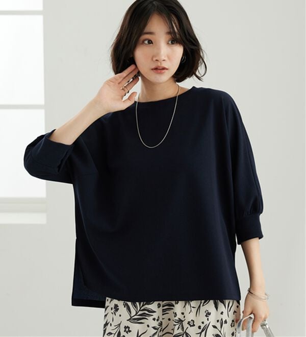 BELLUNA（ベルーナ）の「リブ切替ドルマンデザインプルオーバー（カットソー）」｜詳細画像