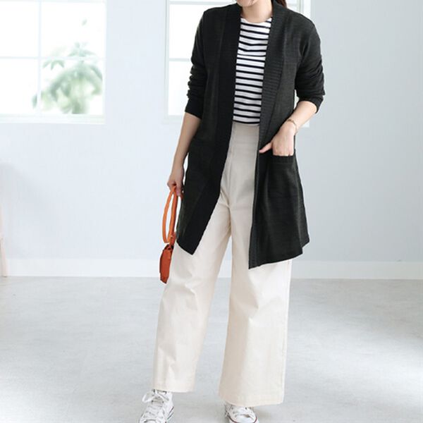 BELLUNA（ベルーナ）の「裏起毛素材ロングカーディガン（ニットカーディガン）」｜詳細画像