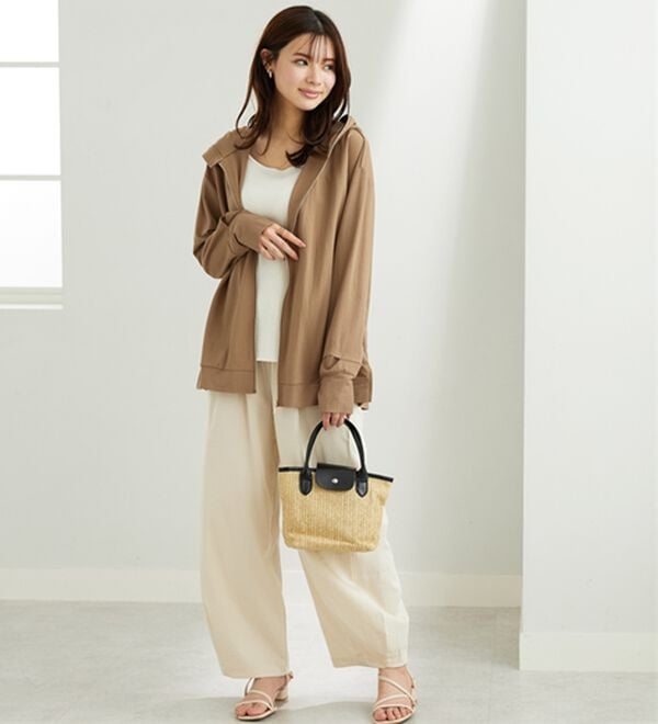 BELLUNA（ベルーナ）の「【接触冷感】絶対に焼けたくない！後プリーツＵＶパーカー（パーカー）」｜詳細画像