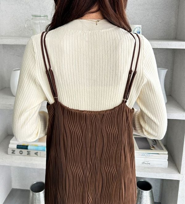 GeeRA（ジーラ）の「ウェーブジャガードキャミワンピース（その他ワンピース）」｜詳細画像