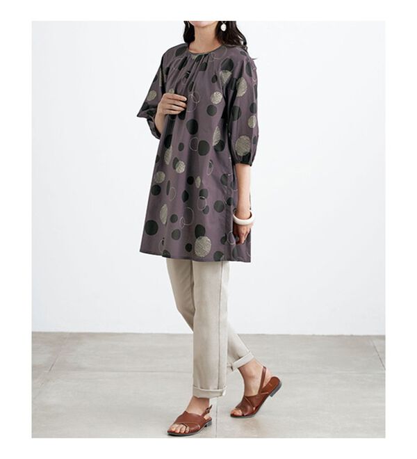 BELLUNA（ベルーナ）の「綿１００％ナチュラルプリントチュニック（チュニック）」｜詳細画像