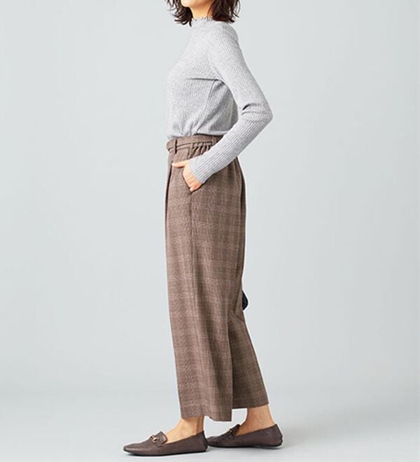 BELLUNA（ベルーナ）の「サマ見え（ウォーム）ベルト付ワイドパンツ（ワイドパンツ・ガウチョ）」｜詳細画像