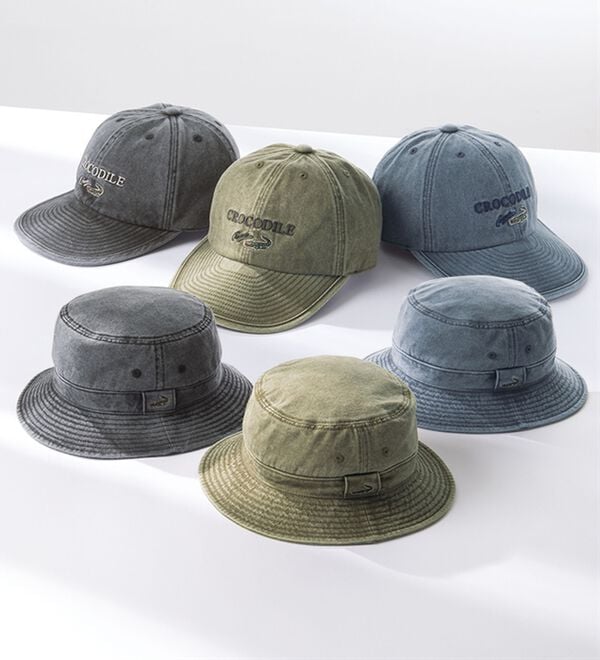 「＜クロコダイル＞こだわりの洗い加工帽子（メンズ帽子）」｜詳細画像