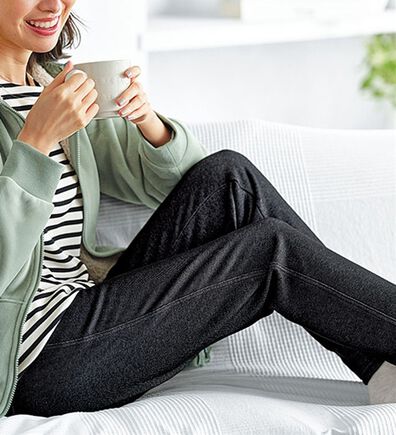 BELLUNA（ベルーナ）の「ラクふわスッキリ！静電気防止裏ファーパンツ（フルレングスパンツ）」