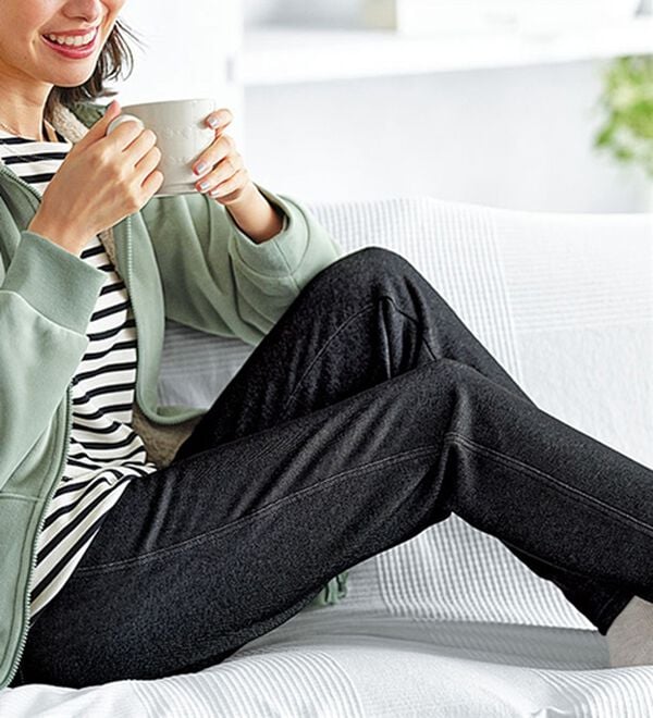 BELLUNA（ベルーナ）の「ラクふわスッキリ！静電気防止裏ファーパンツ（フルレングスパンツ）」｜ピンヘッド