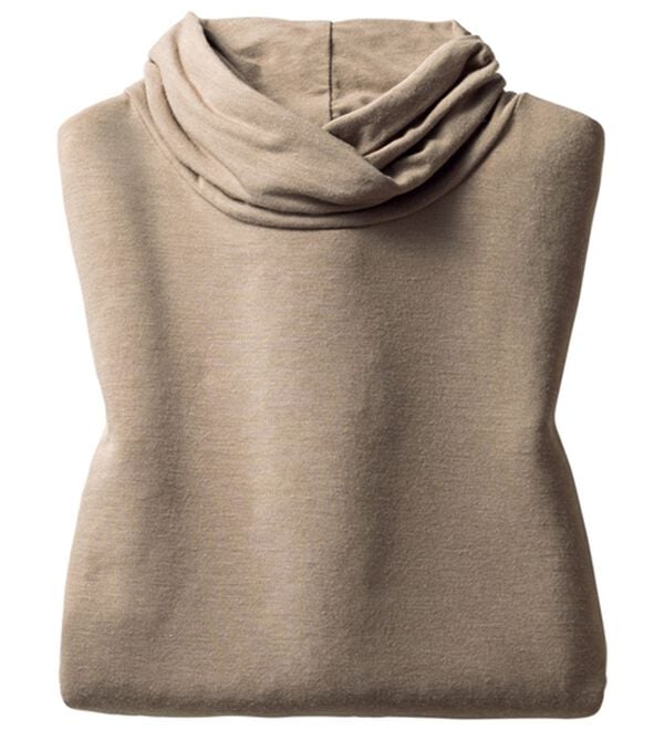 ルフラン（ルフラン）の「ホッと快適＊ウール入りプルオーバー（カットソー）」｜ブラウン