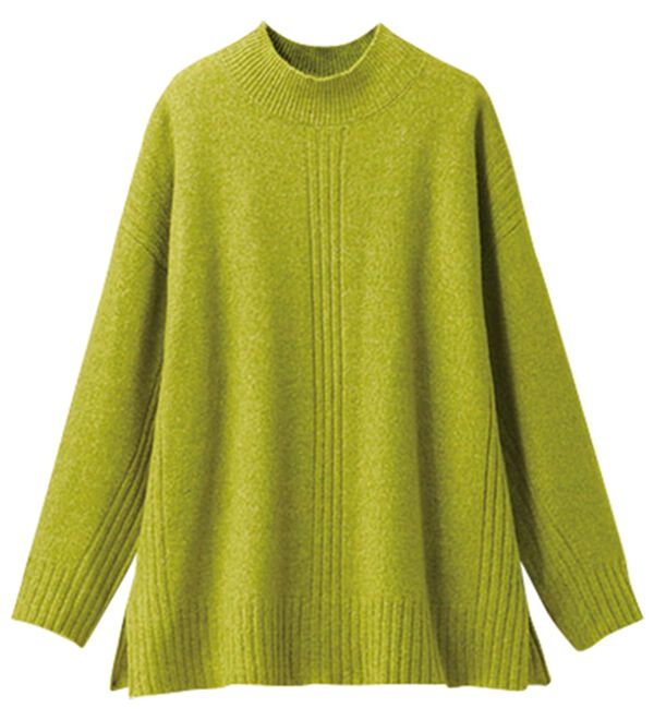 BELLUNA（ベルーナ）の「【快適Ｌａｂ．】洗える＆チクチクしにくい！ウール調ニットプルオーバー（ニット・セーター）」｜詳細画像