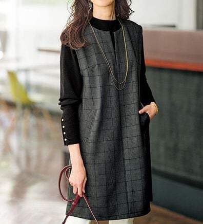 BELLUNA（ベルーナ）の「ウーリッシュ素材ジャンパースカート（ジャンパースカート）」