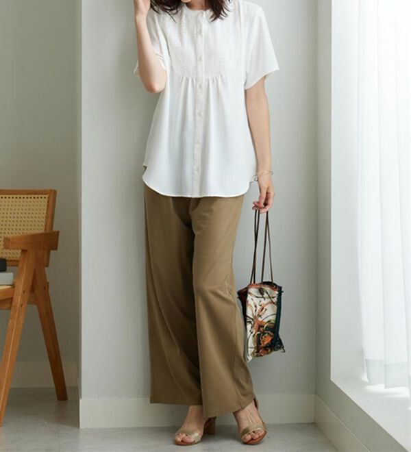 BELLUNA（ベルーナ）の「着心地楽々！綿１００％イージーパンツ（ワイドパンツ・ガウチョ）」｜詳細画像