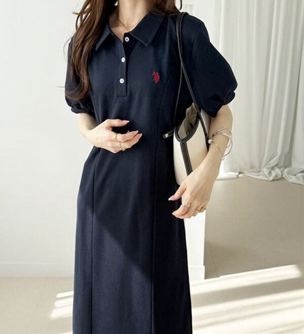 GeeRA（ジーラ）の「【Ｕ．Ｓ．ＰＯＬＯＡＳＳＮ】ポロ衿ワンピ―ス（その他ワンピース）」｜詳細画像