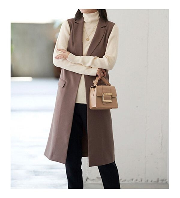 BELLUNA（ベルーナ）の「＜＆ｃｏｃｏｃｈｉ＞ハピネスコットン100％&times;吸湿発熱リブタートルニット（ニット・セーター）」｜詳細画像