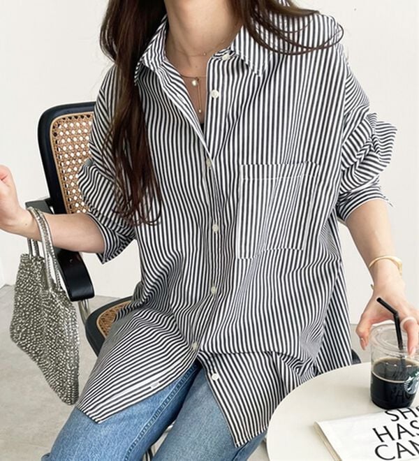 GeeRA（ジーラ）の「アソート柄オーバーサイズシャツ（シャツ）」｜詳細画像