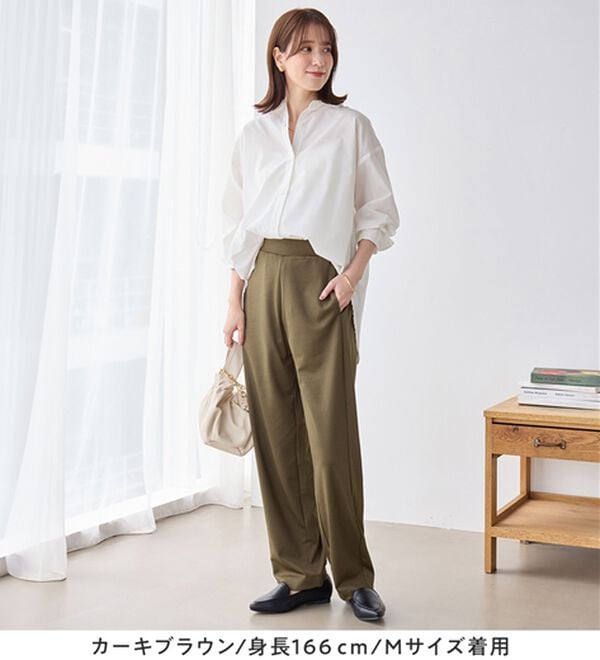 Viola e Viola（ヴィオラ エ ヴィオラ）の「【細見え体型カバー】楽ちん美脚パンツ（フルレングスパンツ）」｜詳細画像