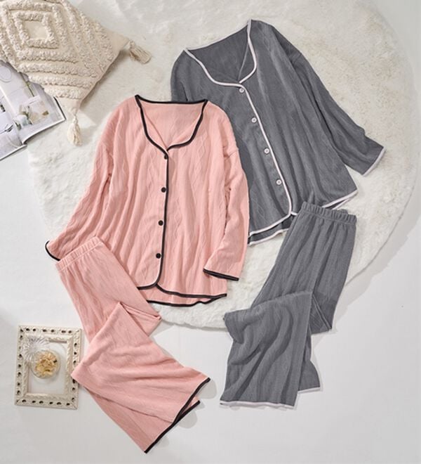 YU'NOW（ユナウ）の「ケーブルデザインパジャマ（パジャマ・ルームウェア）」｜詳細画像