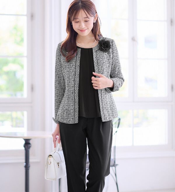 ◇当日発送可能【美品】ユキトリイ 高級喪服礼服 細かな千鳥チェック  