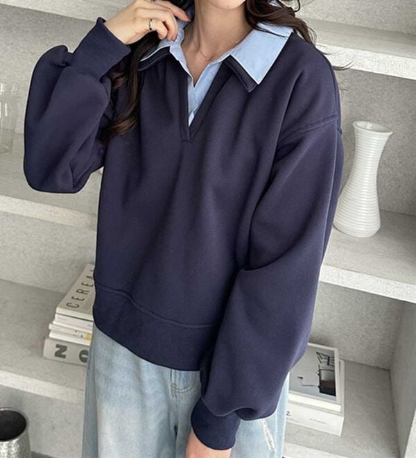 GeeRA（ジーラ）の「ダブル衿スウェット（トレーナー・スウェット）」｜詳細画像