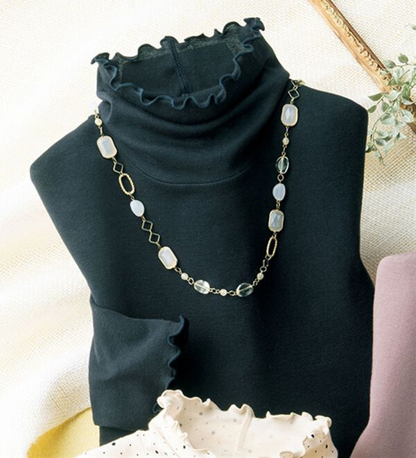 ルフラン（ルフラン）の「【ＫＭＫ】吸湿発熱コットンガーゼプルオーバー（カットソー）」｜黒