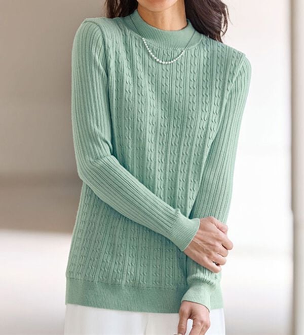 BELLUNA（ベルーナ）の「洗える！裏ベロアあったかセーター（ニット・セーター）」｜詳細画像