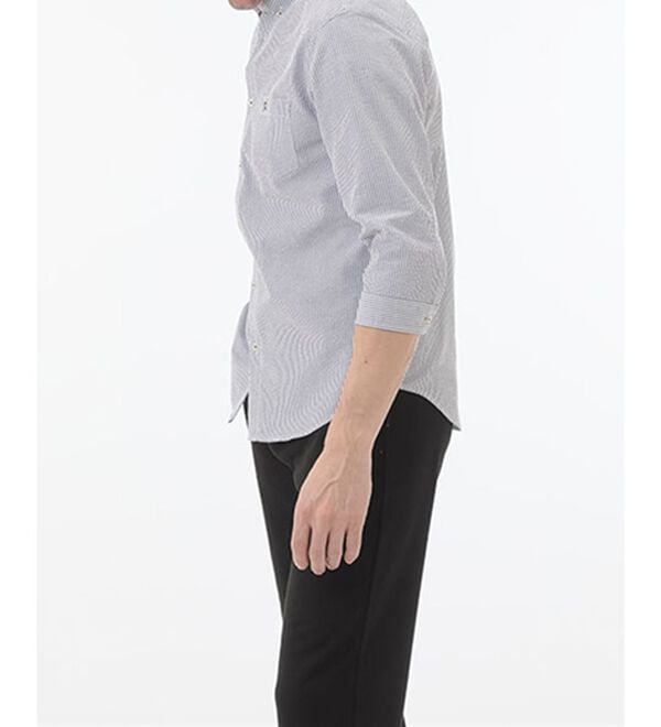 「＜アーノルド　パーマー＞シアサッカーデザインシャツ（長袖・７分袖）（メンズシャツ）」｜詳細画像