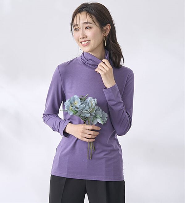 BELLUNA（ベルーナ）の「なめらかテンセル（ＴＭ）繊維ストレッチプルオーバー（カットソー）」｜詳細画像