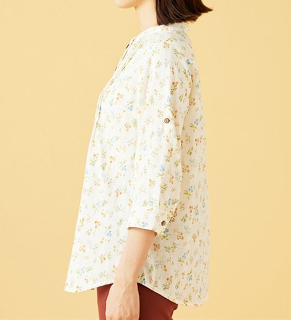 BELLUNA（ベルーナ）の「ダブルガーゼ素材多ボタンオーバーブラウス（ブラウス）」｜詳細画像