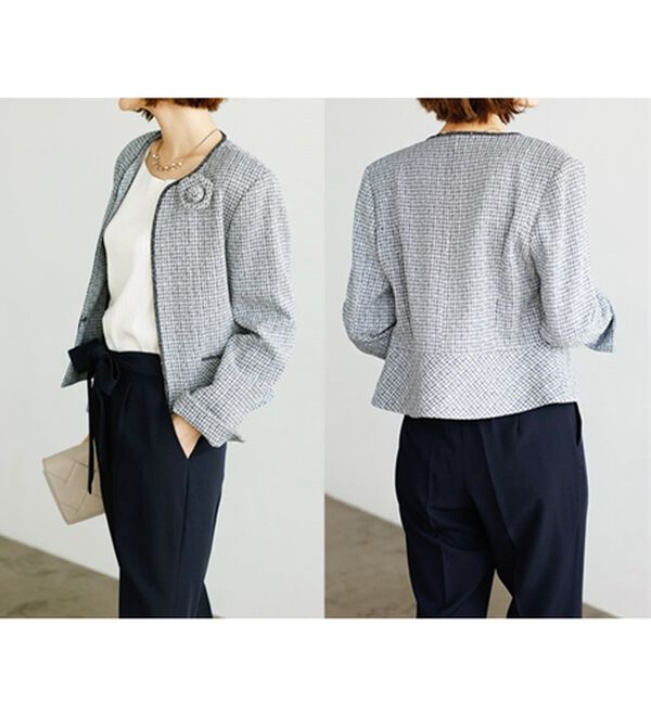 GeeRA（ジーラ）の「【入卒式/セレモニー】ツイード着回し５点セットスーツ　２ジャケット＆パンツ＆ワンピ（その他スーツ）」｜詳細画像