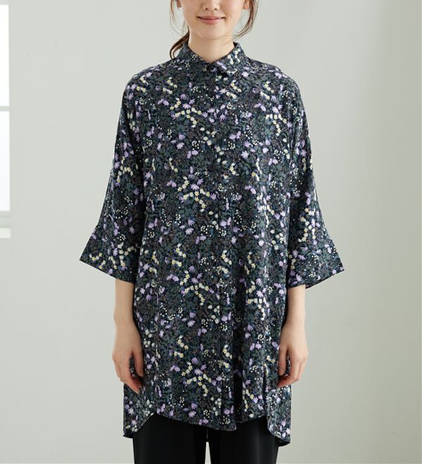 「【接触冷感】レーヨン素材ブザム切替ワンピース（その他ワンピース）」｜詳細画像