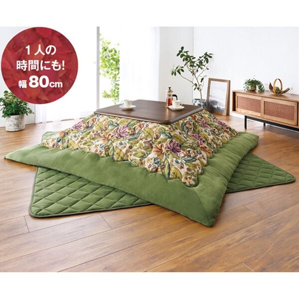 「ゴブラン織こたつ布団３点セット・継ぎ脚付リビングこたつ４点セット（こたつテーブル）」｜詳細画像