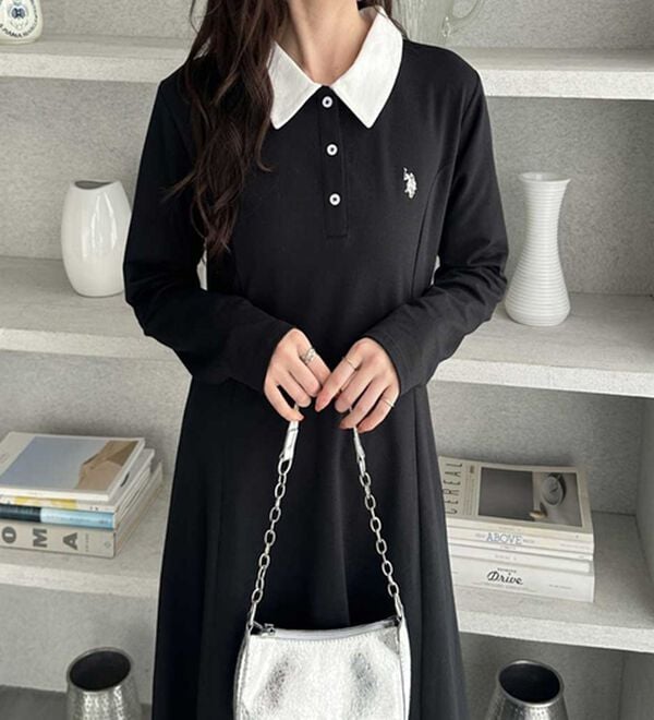 GeeRA（ジーラ）の「【U.S. POLO ASSN.】ポロ衿カットソーワンピース（その他ワンピース）」｜詳細画像