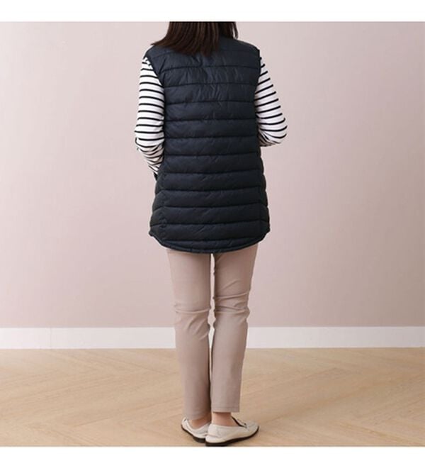 BELLUNA（ベルーナ）の「蓄熱中わたロング丈ベスト（中わたコート・ベスト）」｜詳細画像