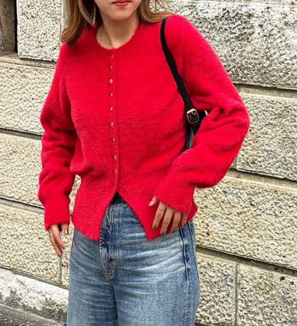 GeeRA（ジーラ）の「裾スリットシャギーコンパクトカーディガン（その他カーディガン）」｜詳細画像