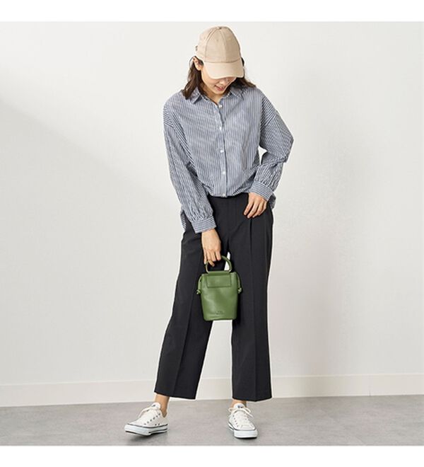 BELLUNA（ベルーナ）の「サラリ美脚見え！タック使いワイドパンツ（ワイドパンツ・ガウチョ）」｜詳細画像