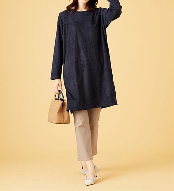 BELLUNA（ベルーナ）の「【Ｌａｇｒｉｌｕａ】異素材切替キルトステッチ風チュニック（チュニック）」｜詳細画像