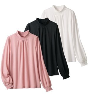 ルフラン（ルフラン）の「【３色組】シャーリング使い楊柳プルオーバー（カットソー）」｜詳細画像